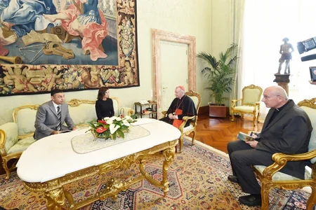 Birinci vitse-prezident Mehriban Əliyeva Müqəddəs Taxt-Tacın dövlət katibi kardinal Pietro Parolin ilə görüşüb - ƏLAVƏ OLUNUB