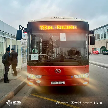 Bakıda daha bir marşrut xətti üzrə elektrobuslar fəaliyyətə başlayıb
