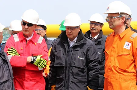 Представители SOCAR и французской компании Total побывали на Нефтяных Камнях