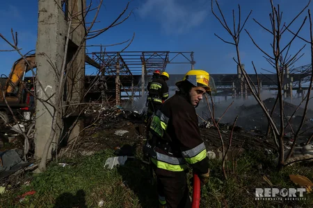 Bakıda dəmir tullantılarının qəbulu məntəqəsində baş vermiş yanğın söndürülüb