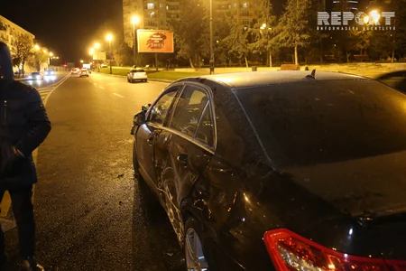 Bakıda kobud qayda pozuntusuna yol verən sürücü qəza törədib - FOTO