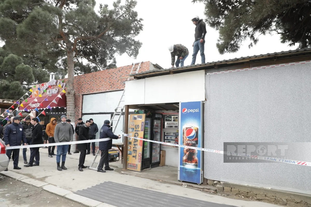 FHN əməkdaşları Binədə qanunsuz tikilmiş obyekti sökür - YENİLƏNİB