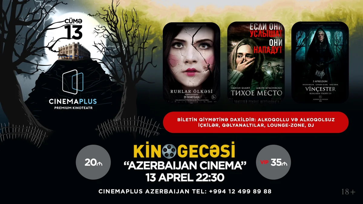 CinemaPlusda “Dəhşət filmlər gecəsi” keçiriləcək - VİDEO