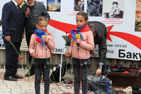 Ukraynada Azərbaycan diviziyası döyüşçülərinin xatirəsi anılıb