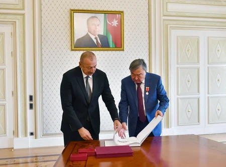 Ilham Aliyev receives prominent Kazakh poet and public figure Olzhas Suleimenov