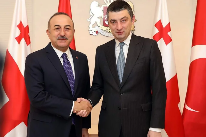 Gürcüstanın baş naziri Türkiyənin XİN başçısı ilə BTQ-nı müzakirə edib