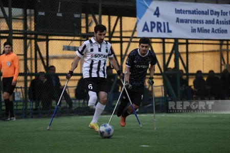 Bakı Olimpiya Stadionunda Qarabağ və Neftçi amputant futbol komandalarının oyunu keçirilib