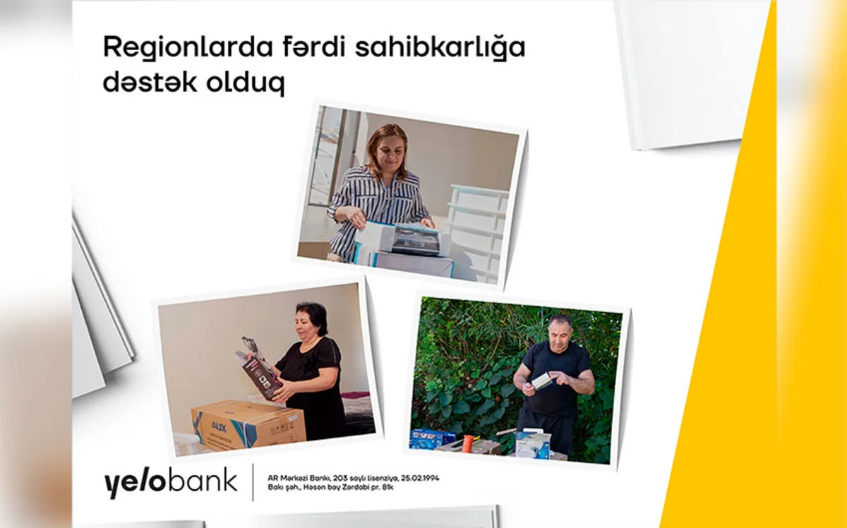 Yelo Bankdan Özünüməşğulluq proqramına növbəti dəstək