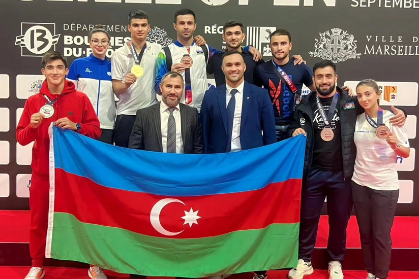 Azerbaijani karatekas grab 5 medals at Marseille Open tournament