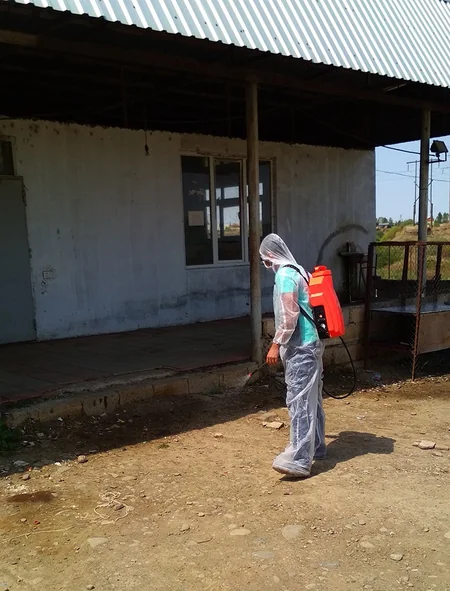 Yevlax rayonunda dezinfeksiya tədbirləri aparılır