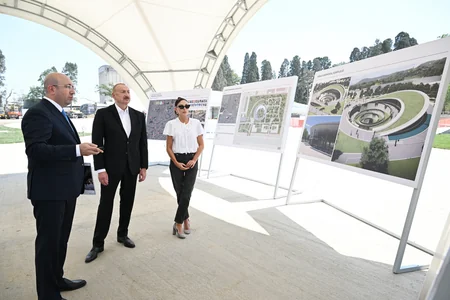 İlham Əliyev və Mehriban Əliyeva Gәncә Memorial Kompleksində görülən işlərlə tanış olublar - YENİLƏNİB