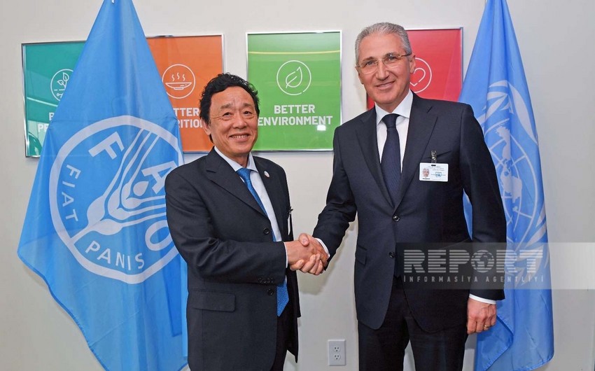 Muxtar Babayev FAO-nun Baş direktoru ilə görüşüb