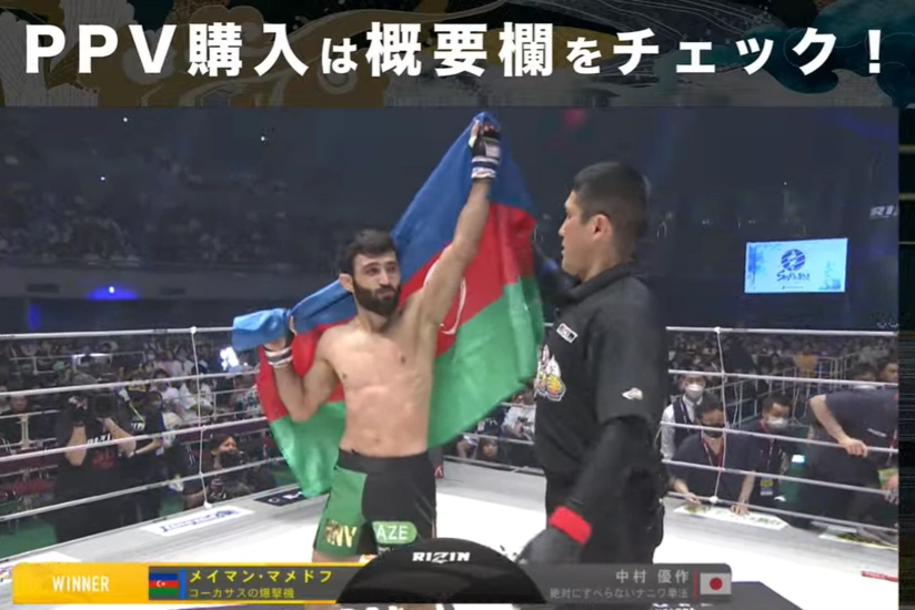 Azərbaycanın MMA döyüşçüsü 20 saniyəyə nokautla qalib gəlib - VİDEO