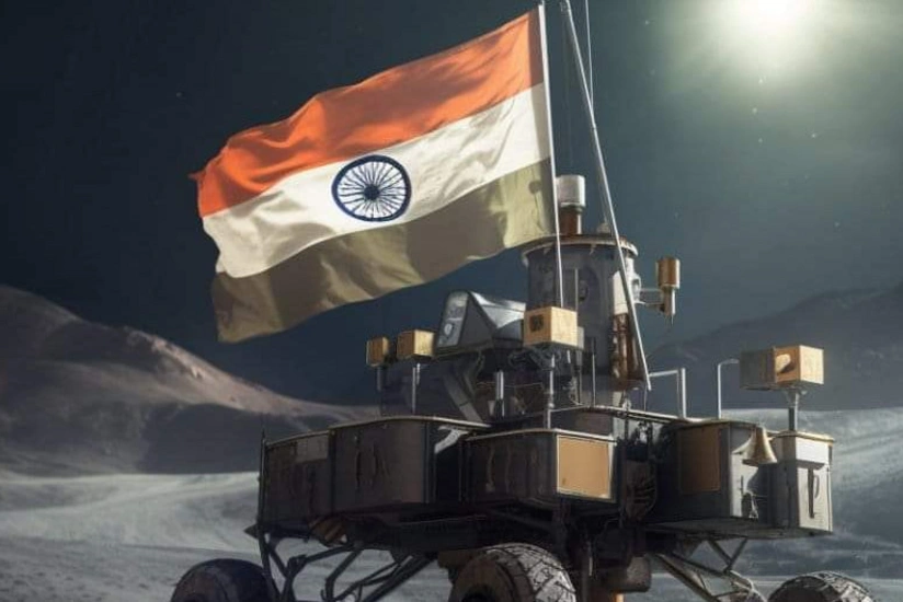 Indian moon rover rolls onto moon's surface