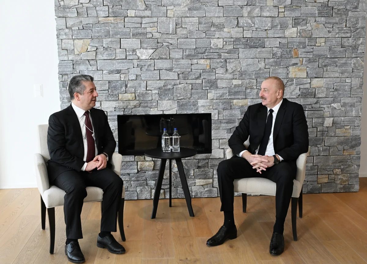 Prezident İlham Əliyev Davosda İraq Kürdüstan regionunun Baş naziri ilə görüşüb - YENİLƏNİB