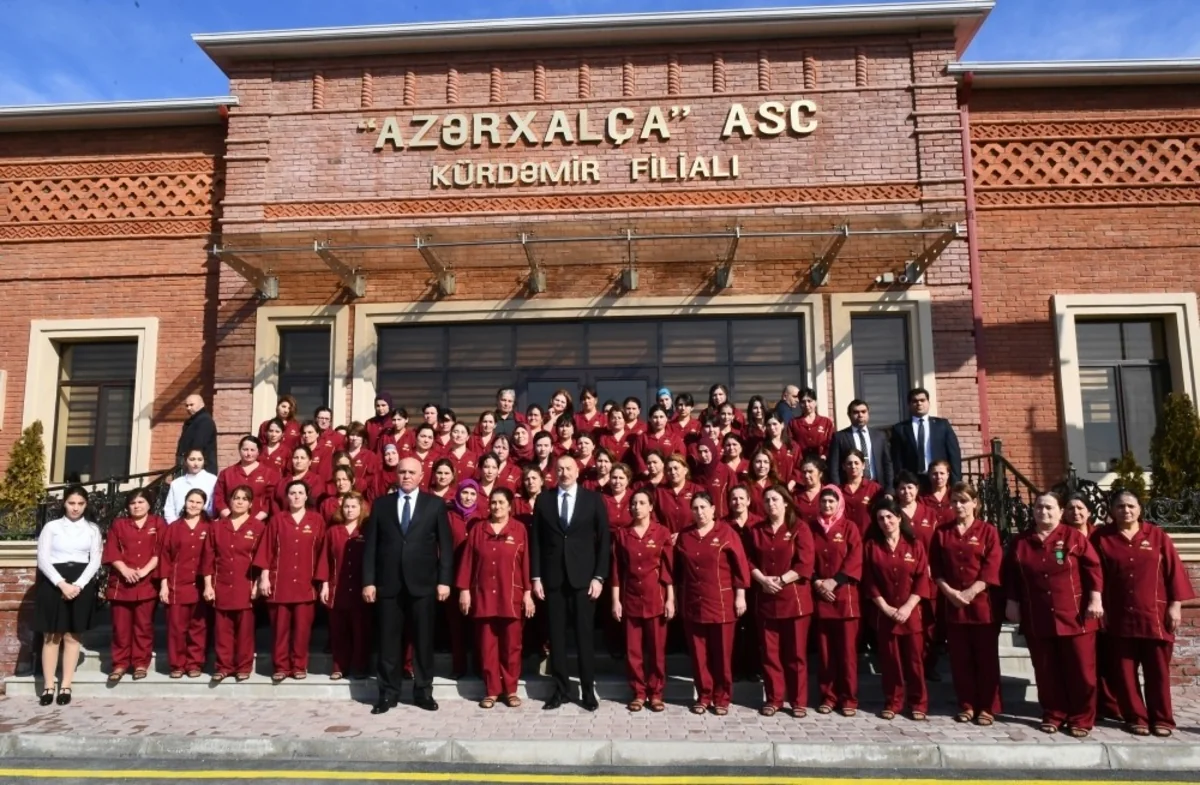 Prezident “Azərxalça”nın Kürdəmir filialının açılışında iştirak edib - YENİLƏNİB - FOTO