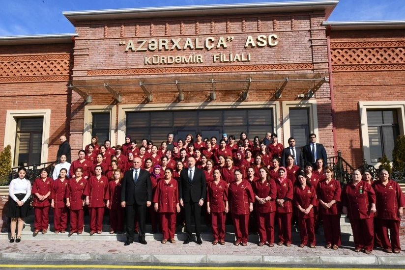 Prezident “Azərxalça”nın Kürdəmir filialının açılışında iştirak edib - YENİLƏNİB - FOTO