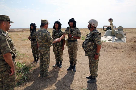 Defence Minister inspected combat readiness of units and formations located in the front line
