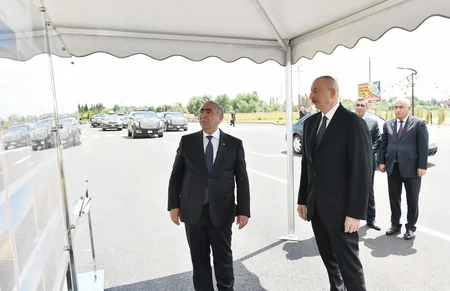 Azərbaycan Prezidenti Cocuq Mərcanlı kənd yolunun açılışında iştirak edib