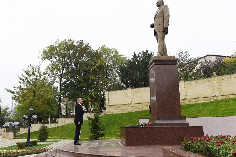 President Ilham Aliyev arrives in Lerik