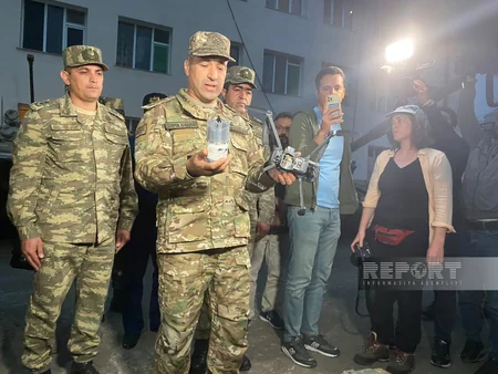 Şuşa ətrafında Ermənistan silahlı birləşmələrinə məxsus kvadrokopter müsadirə edilib