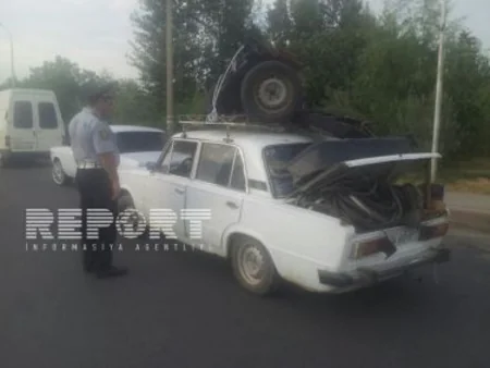 Avtomobilinə şüar yazan sürücü cərimələnib - FOTO