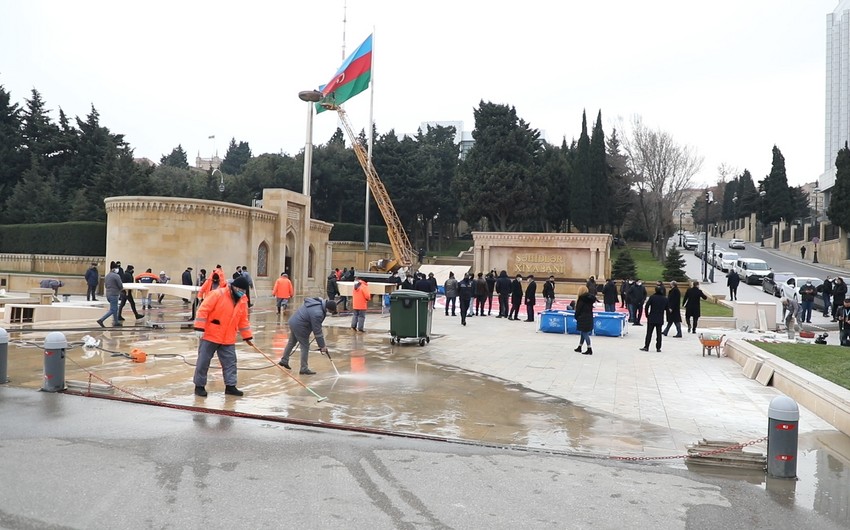 Şəhidlər xiyabanında hazırlıq işlərinə start verilib
