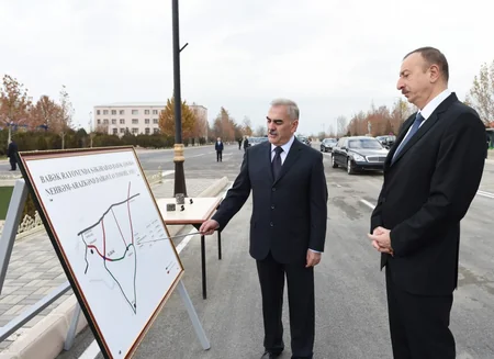 Prezident İlham Əliyev Naxçıvanda yol açılışında iştirak edib