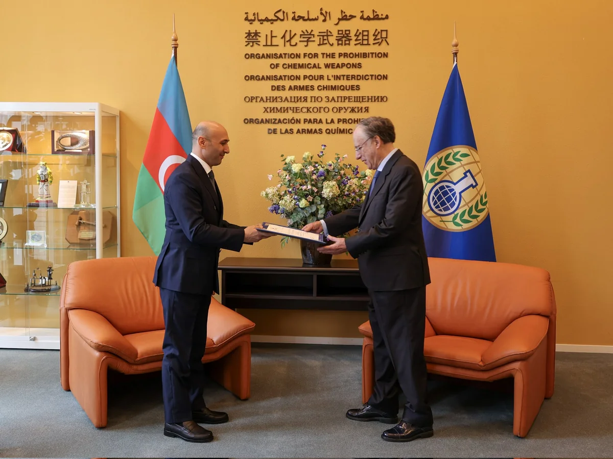 Azerbaijan's permanent rep presents credentials to OPCW director general