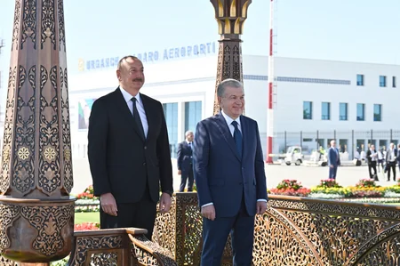 Azərbaycan Prezidentinin Özbəkistanın Ürgənc şəhərinə səfəri başlayıb