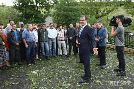 Güclü dolu və sel Hacıkəndə ciddi ziyan vurub - FOTO - VİDEO