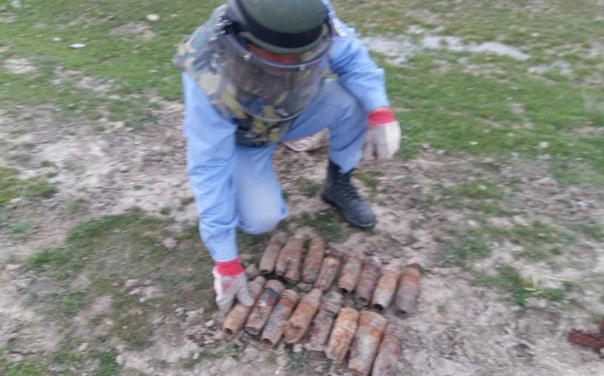 Xızıda partlamamış hərbi sursatlar, mərmi və qumbaralar aşkarlanıb - FOTO