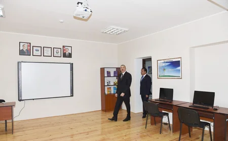 President Ilham Aliyev views secondary school No 1 in Ganja after major overhaul