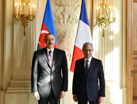 Prezident İlham Əliyev Parisdə Fransa Milli Assambleyasının sədri ilə görüşüb - ƏLAVƏ OLUNUB