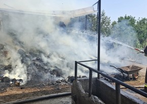 Şərurda 16.5 ton ot bağlaması yanıb
