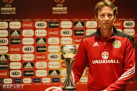 European Championship participants adress a press conference