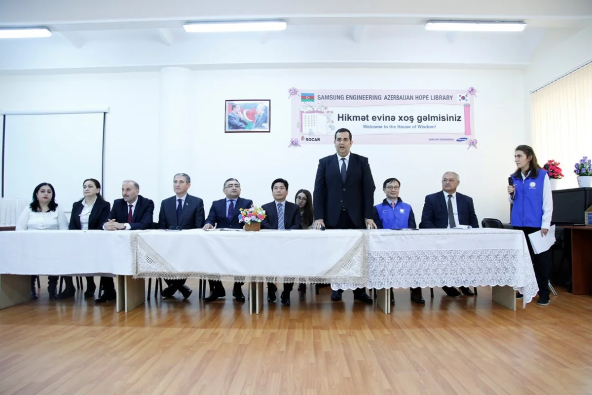 ​Samsung Engineeringin təşəbbüsü ilə Sumqayıtda yeni kitabxana açılıb