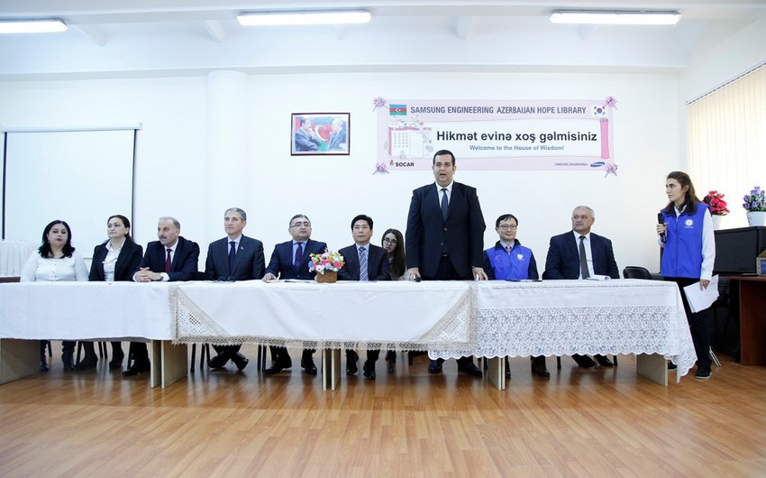 ​Samsung Engineeringin təşəbbüsü ilə Sumqayıtda yeni kitabxana açılıb