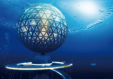 ​Японская компания презентовала проект подводного города Ocean Spiral