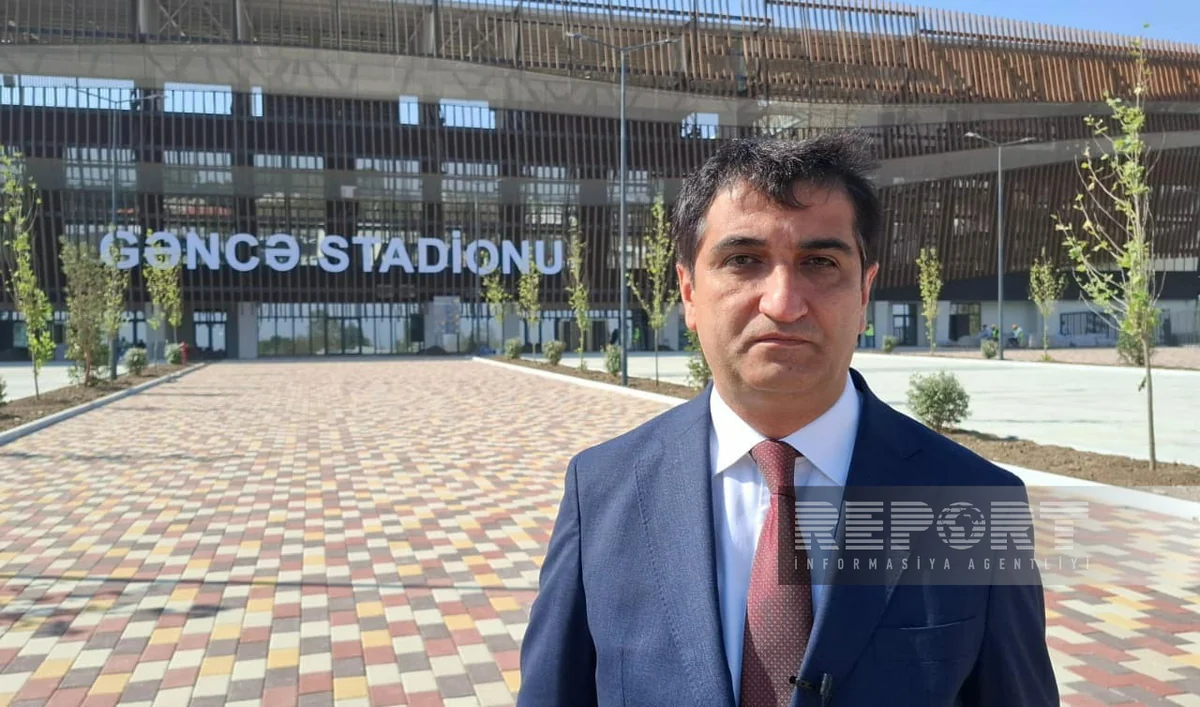 Nazirlik rəsmisi: Gəncə stadionunda işlərin 95 faizi yekunlaşdırılıb