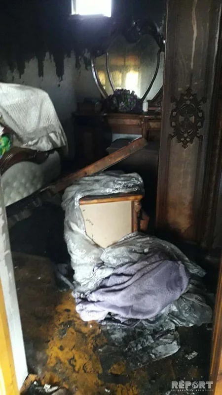 Ağsuda fərdi yaşayış evi yanıb - FOTO - VİDEO