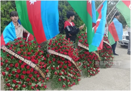 Abşeronda Birinci Qarabağ müharibəsinin dörd şəhidi dəfn edilib - YENİLƏNİB