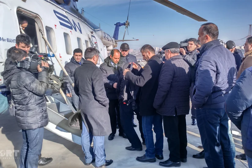 İtkin düşən neftçilərin ailə üzvlərinin axtarışda iştirakı üçün 3 helikopter ayrılıb
