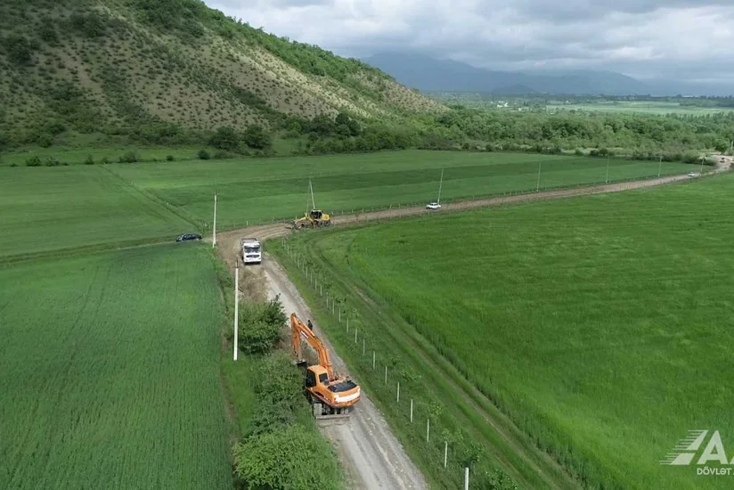 Qəbələdə Bunud-Həzrə avtomobil yolunun yenidən qurulmasına başlanılıb