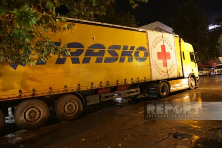 Rusiya Qızıl Xaç Cəmiyyətinin yardım maşınının hələ də Xankəndiyə keçidi baş tutmayıb