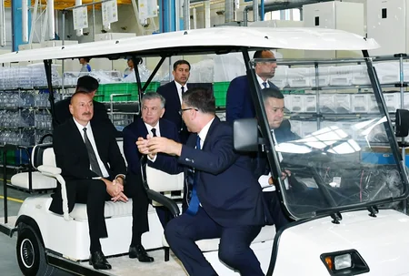 President Ilham Aliyev, President Shavkat Mirziyoyev view activity of Technopark LLC in Tashkent