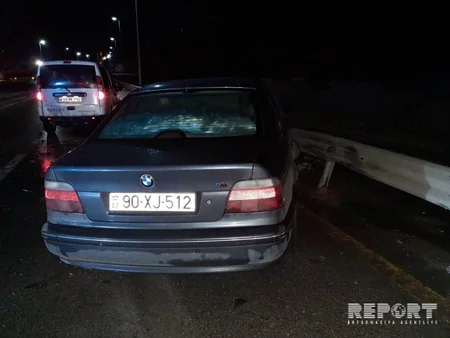 Bakıda sürüşmə zonasının yaxınlığında yol qəzası olub - FOTO