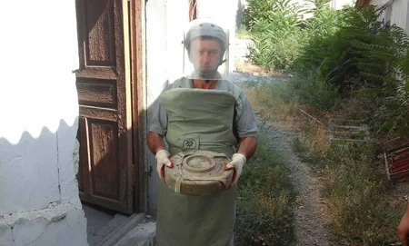 Səfərbərlik və Hərbi Xidmətə Çağırış üzrə Dövlət Xidmətinin Goranboy rayon şöbəsinin anbarında mina tapılıb