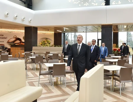 President Ilham Aliyev views Ganja Mall