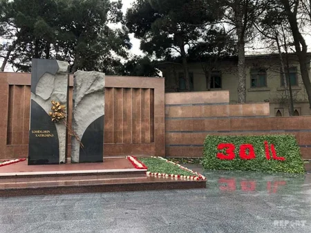 Abşeronda 20 Yanvar faciəsinin 30-cu ildönümü qeyd olunub - FOTO